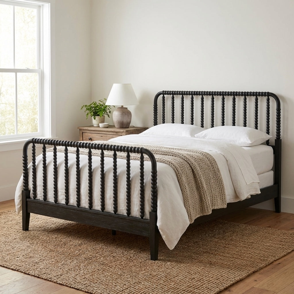 Ignacio Solid Wood Spindle Bed