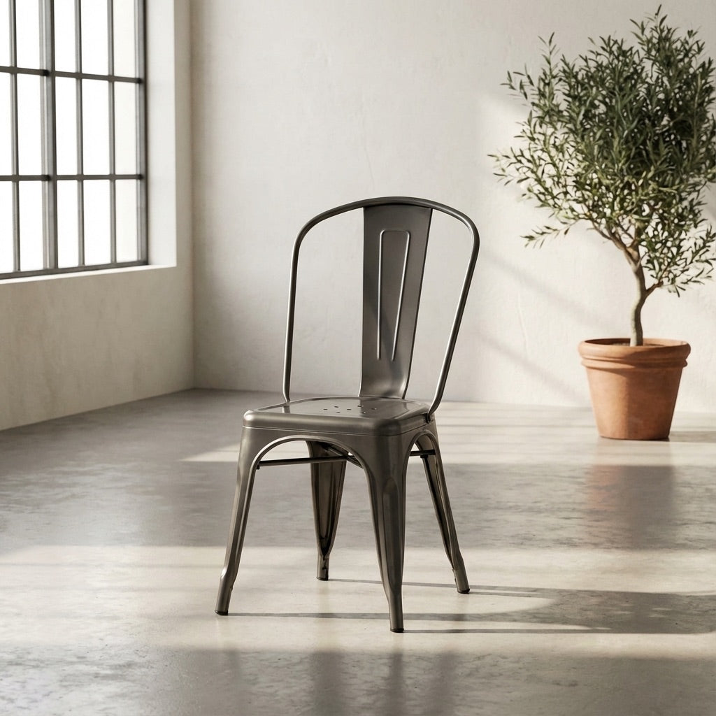 Bishop Brushed Stackable Dining Chair