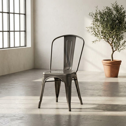 Bishop Brushed Stackable Dining Chair