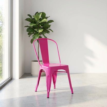 Bishop Brushed Stackable Dining Chair