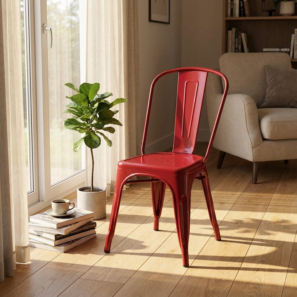Bishop Brushed Stackable Dining Chair