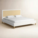 Agustin Upholstered Cane-Back Bed