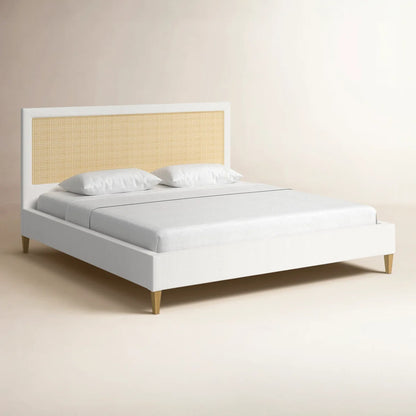 Agustin Upholstered Cane-Back Bed