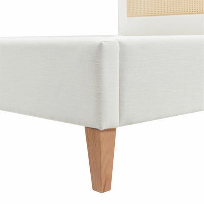 Agustin Upholstered Cane-Back Bed