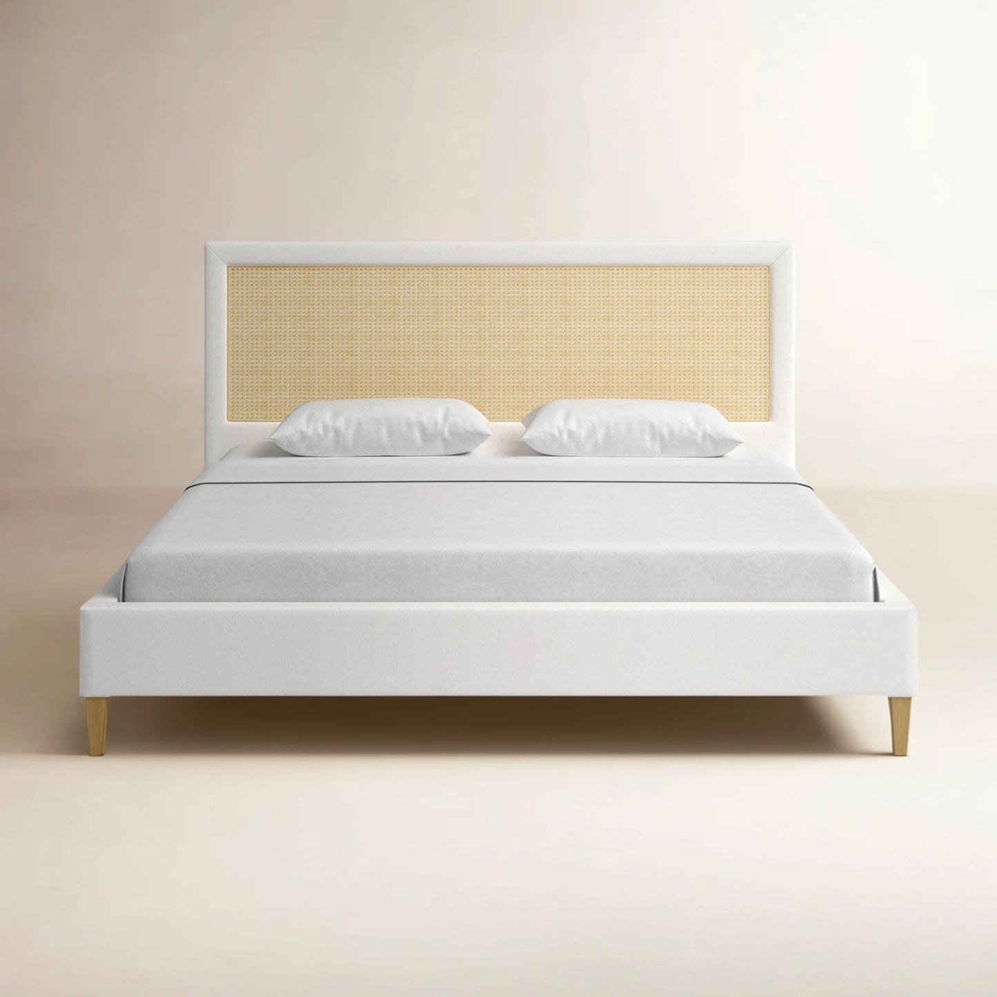 Agustin Upholstered Cane-Back Bed