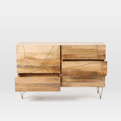 Marcelo Brass Inlay 6-Drawer Dresser