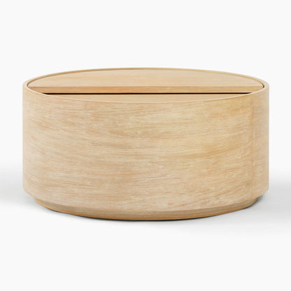 Amos Round Storage Drum Coffee Table