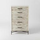 Shiloh Wood Tiled 5-Drawer Dresser