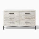 Benson Wood Tiled 6-Drawer Dresser