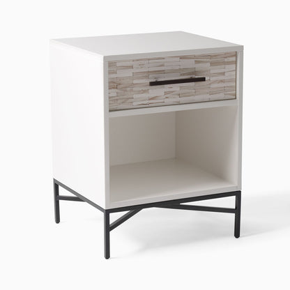 Boone Wood Tiled Nightstand