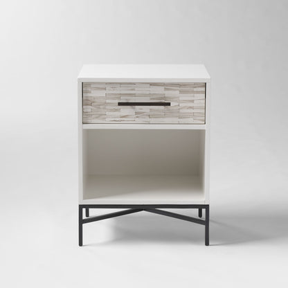 Boone Wood Tiled Nightstand