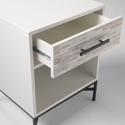Boone Wood Tiled Nightstand